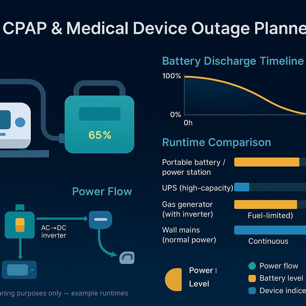 CPAP & Medical Device Outage Ride-Through Planner