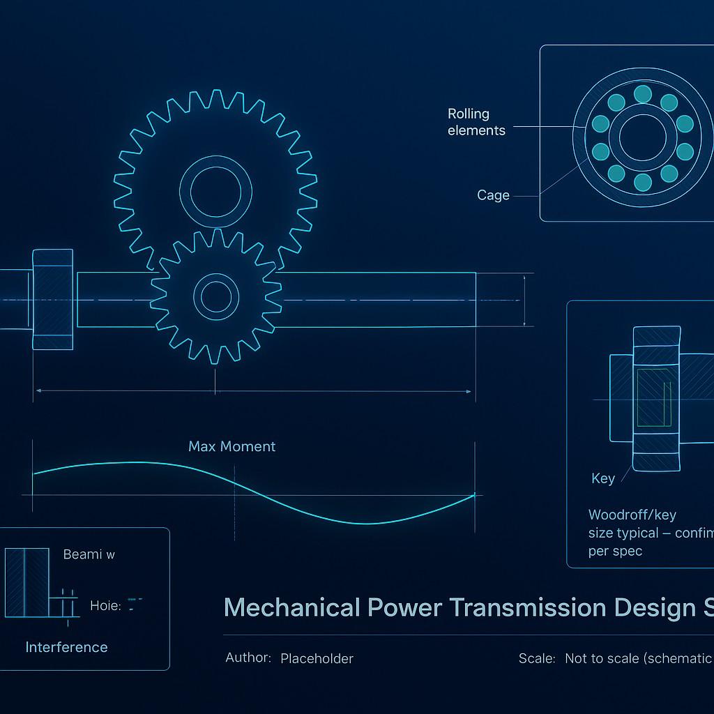 Drivetrain Design Suite — Gear Train, Shaft, Bearing & Key/Press-Fit Calculator