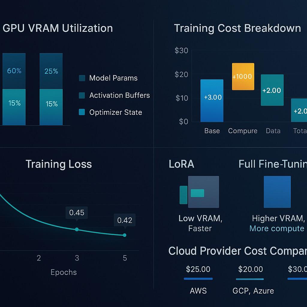 Fine-Tuning Cost & Dataset Sizing Tool: GPU Hours, Cloud Costs & LoRA/QLoRA Planning