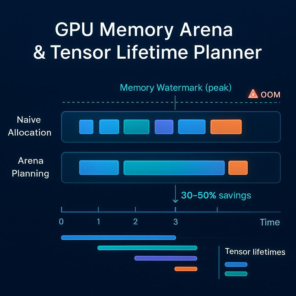 GPU Memory Arena & Tensor Lifetime Planner