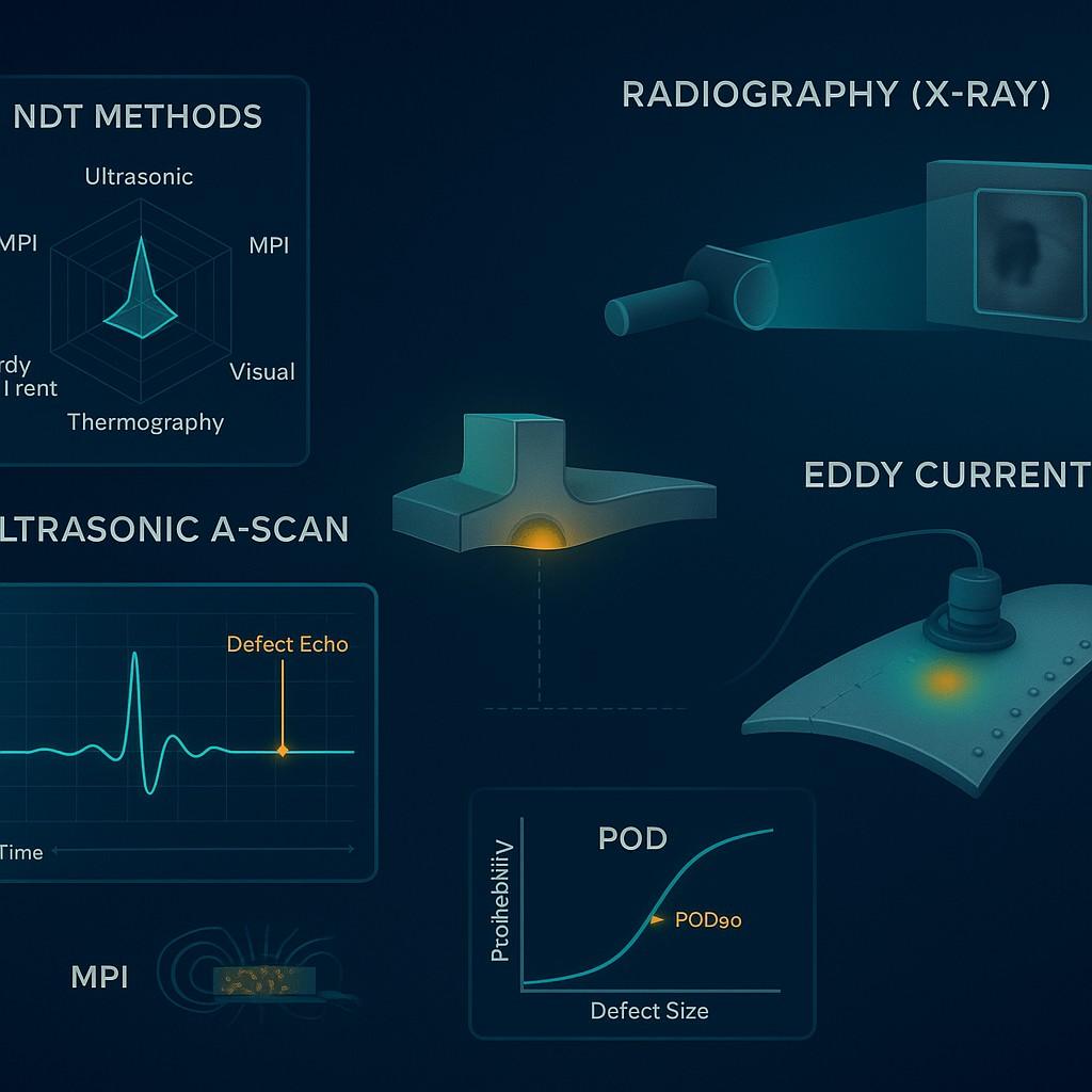 NDT Methods Simulator — Compare UT, PAUT, TOFD, RT, MT, PT, ET, VT Inspection