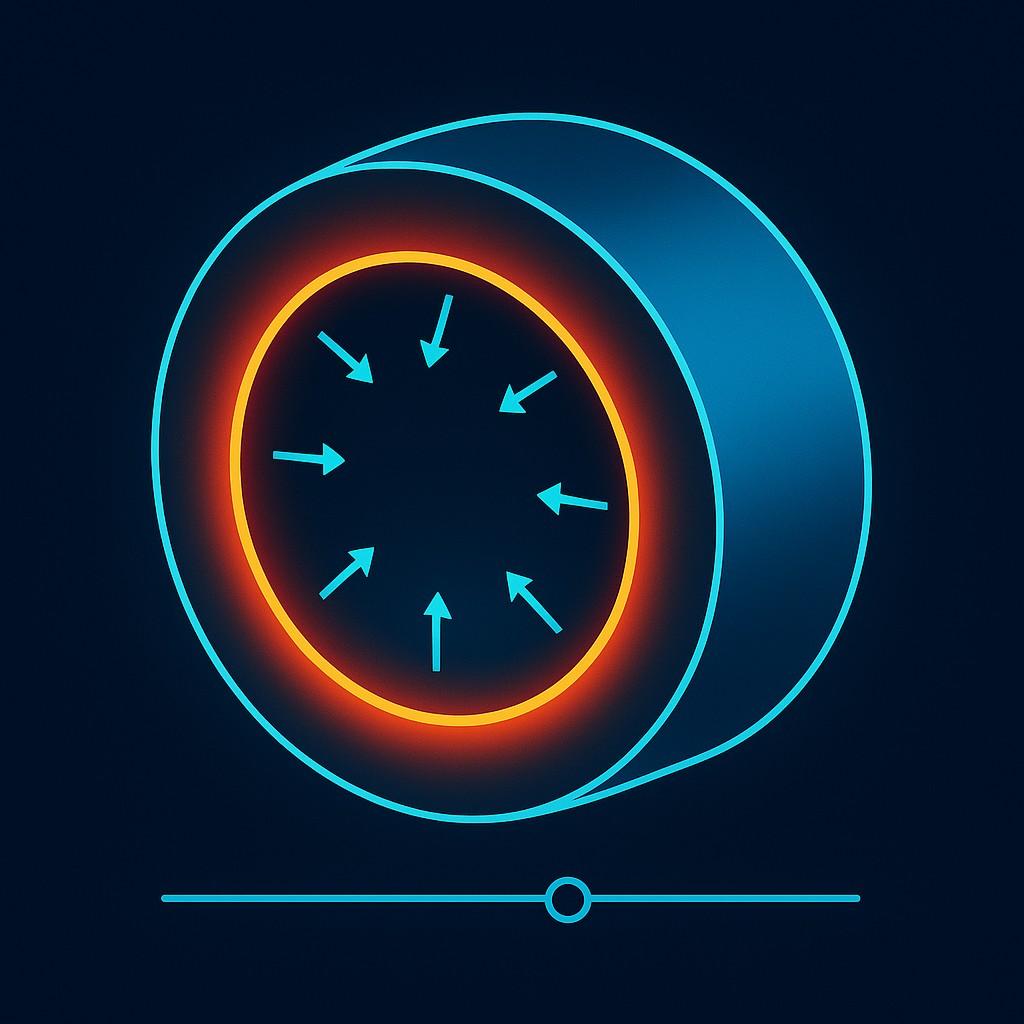 Thick-Cylinder Thermal Shock Stress Calculator: Transient Hoop Stress with Biot Coupling
