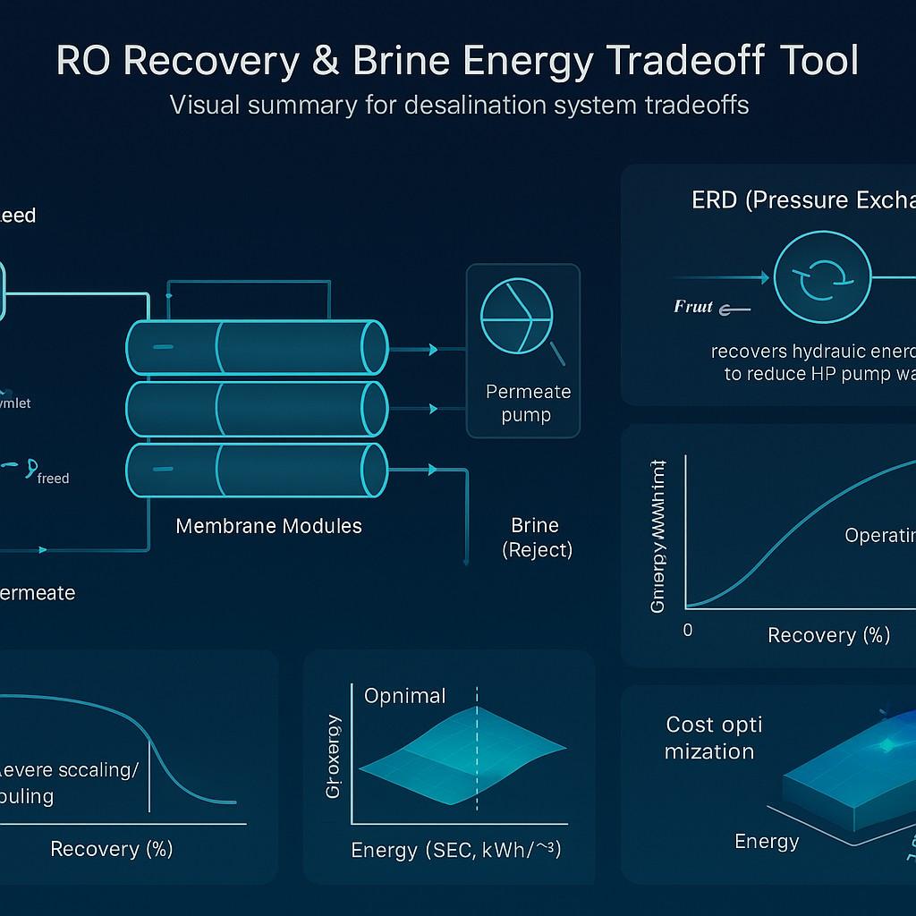 RO Recovery / Brine / Energy Tradeoff Tool