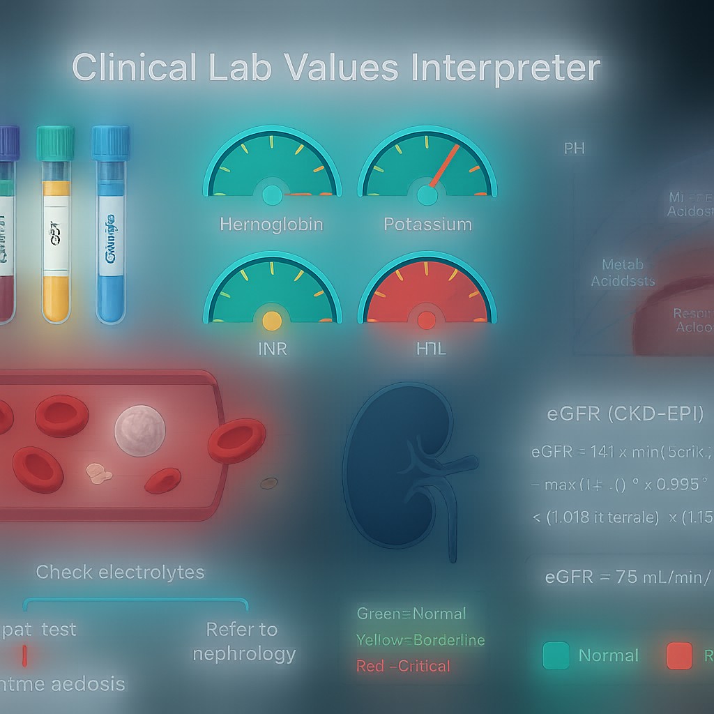Medical Lab Ranges Apps Free Clinical Lab Values Interpreter: Interactive Diagnostic Panel ...