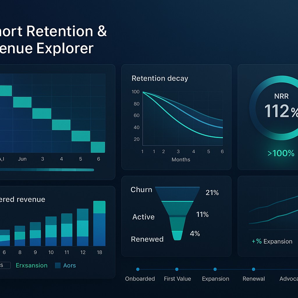 Expoloer Decoder Free Cohort Retention & Revenue Explorer | Simulations4All