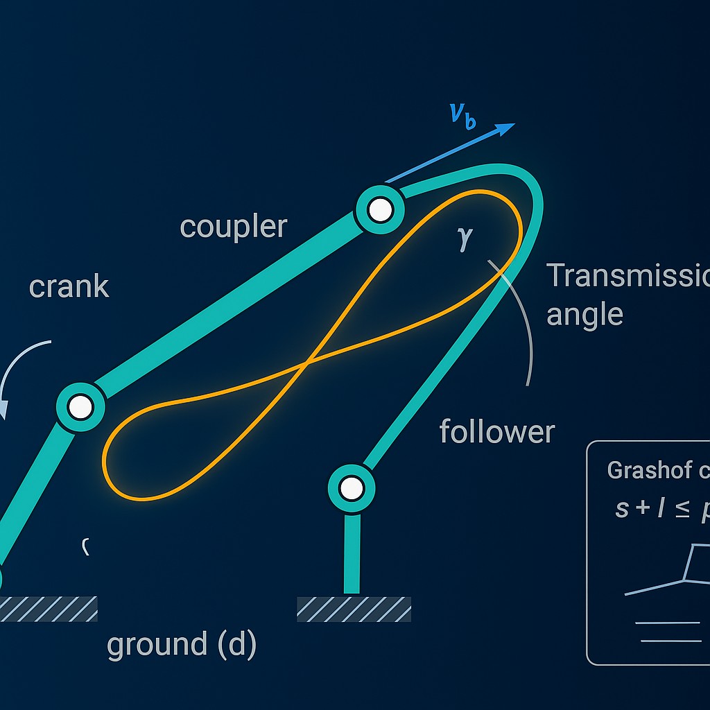 Free Four-Bar Linkage Mechanism Simulator | Simulations4All