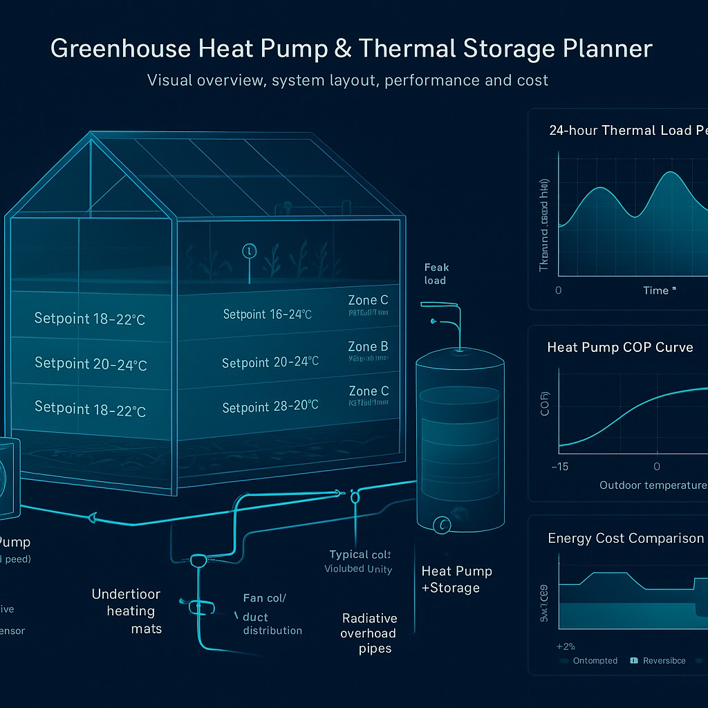 Heat Storage Unit Animation Free Greenhouse Heat Pump + Thermal Storage Planner | Simulations4All