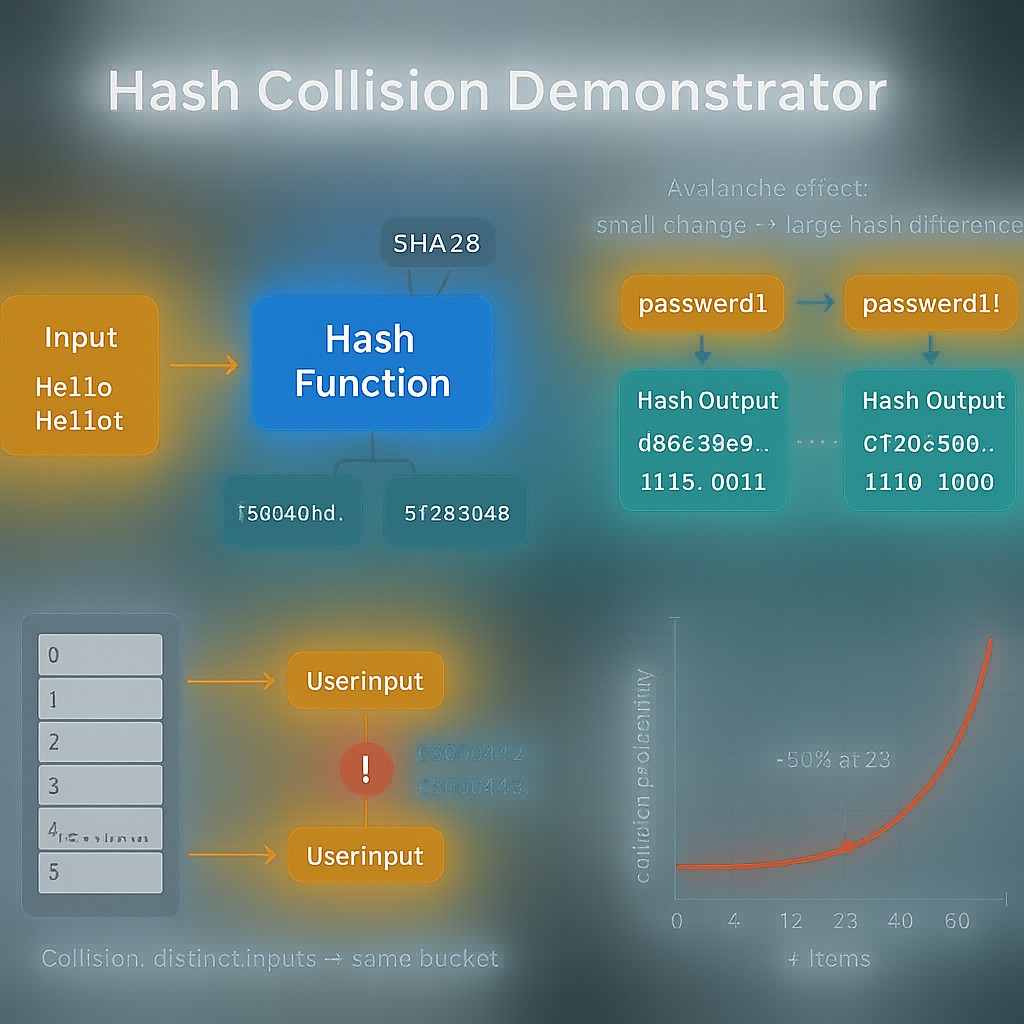 java data structures- hash code - collisions - part 1... Hash Collision Demonstrator | Simulations4All