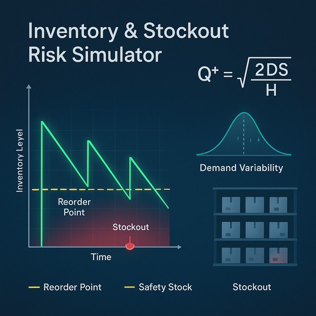 Inventory Model Under Risk Free Inventory & Stockout Risk Simulator: AI-Enhanced Reorder Lab ...