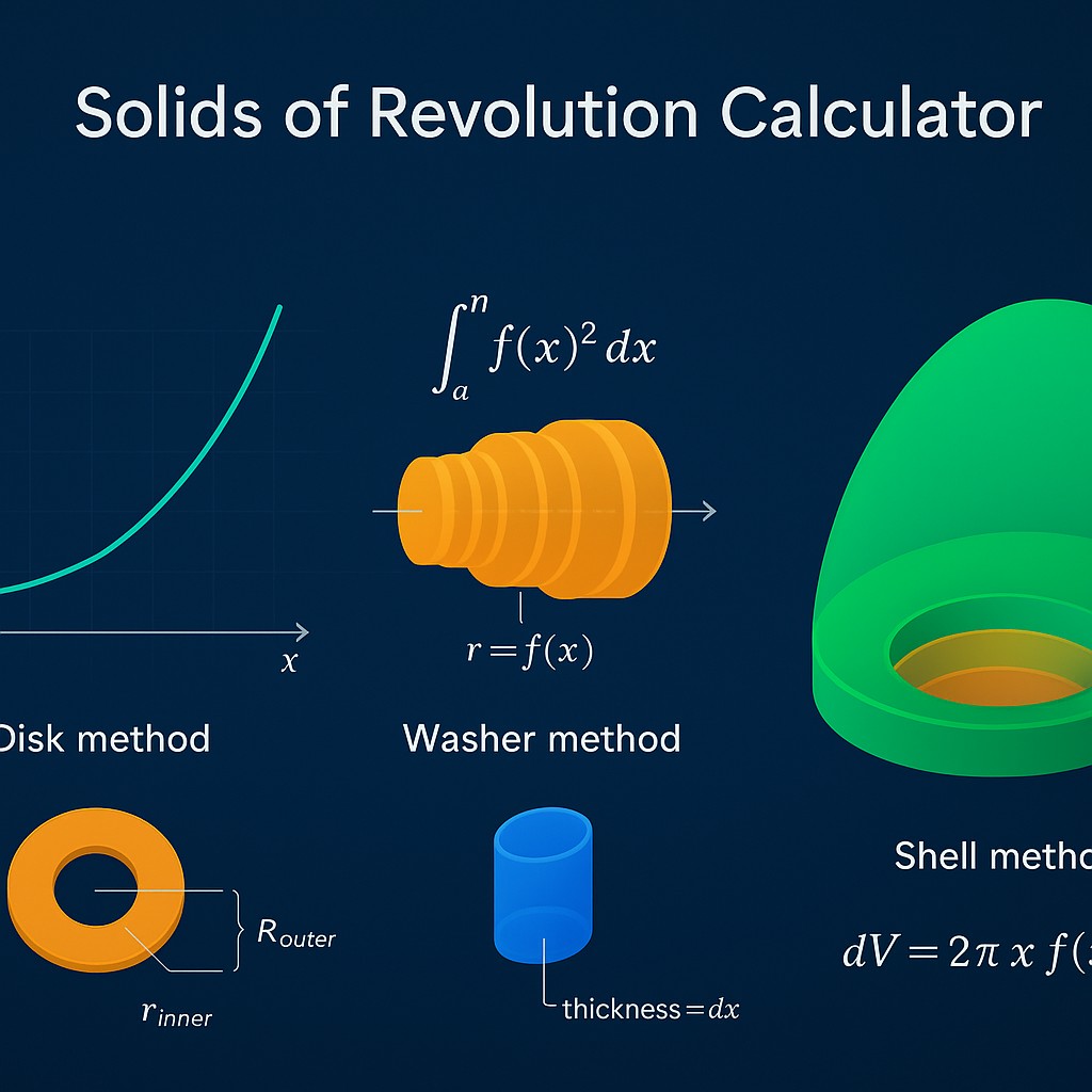 Free Solids of Revolution Calculator | Simulations4All