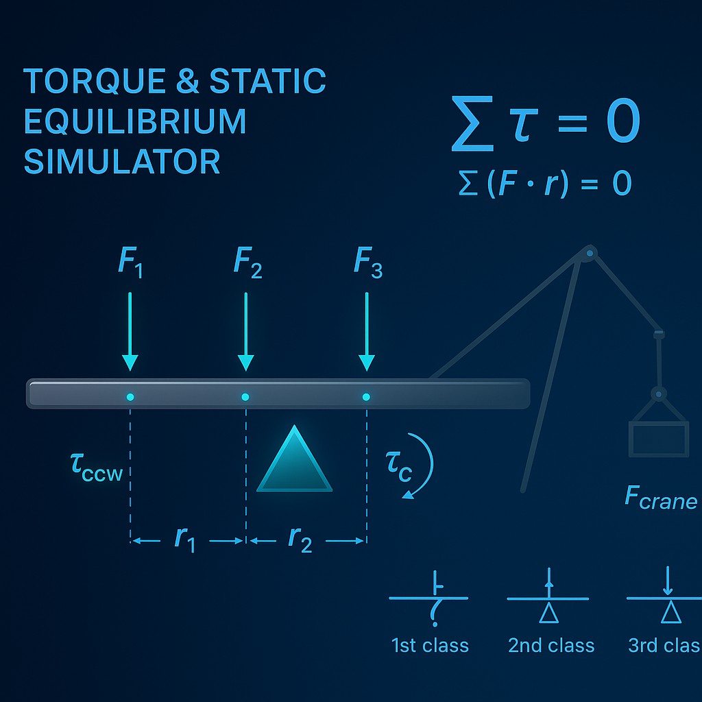 Free Torque & Static Equilibrium Simulator | Simulations4All