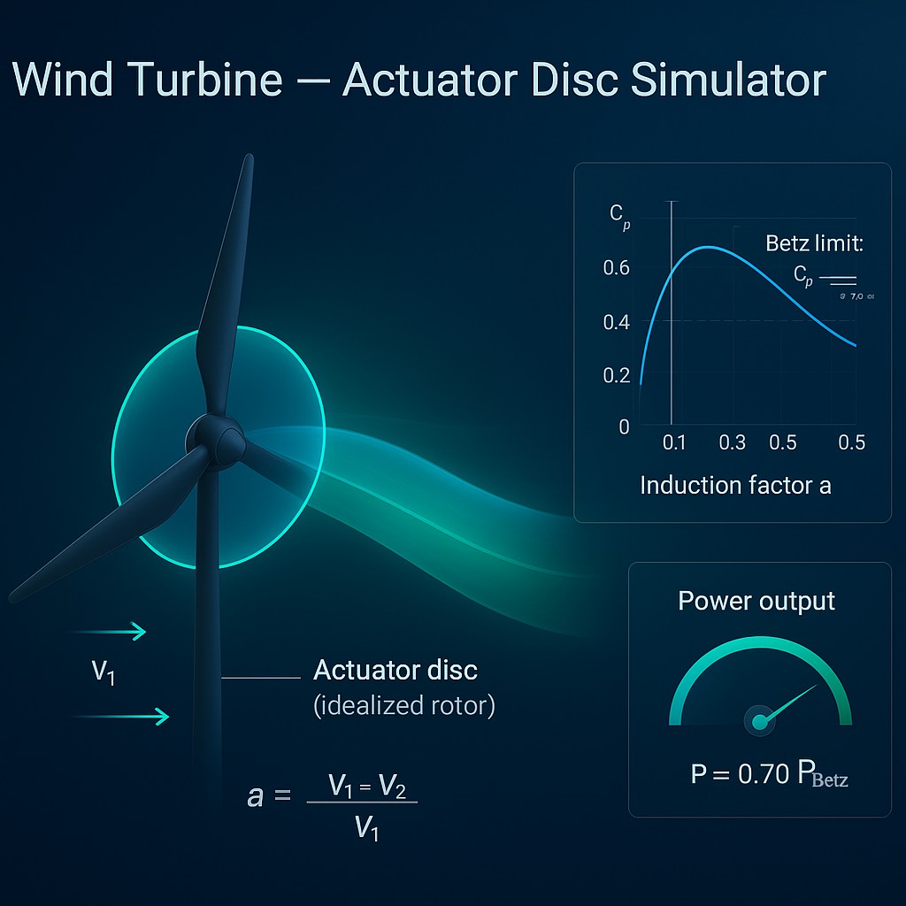 Wind Disc Free Wind Turbine Actuator Disc Simulator | Simulations4All
